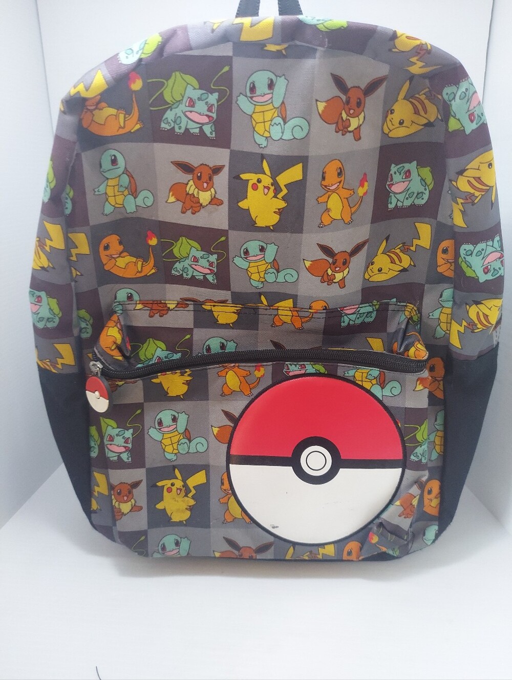 Pokemon Kids Backpack with Pokeball Pocket - Gray Multi